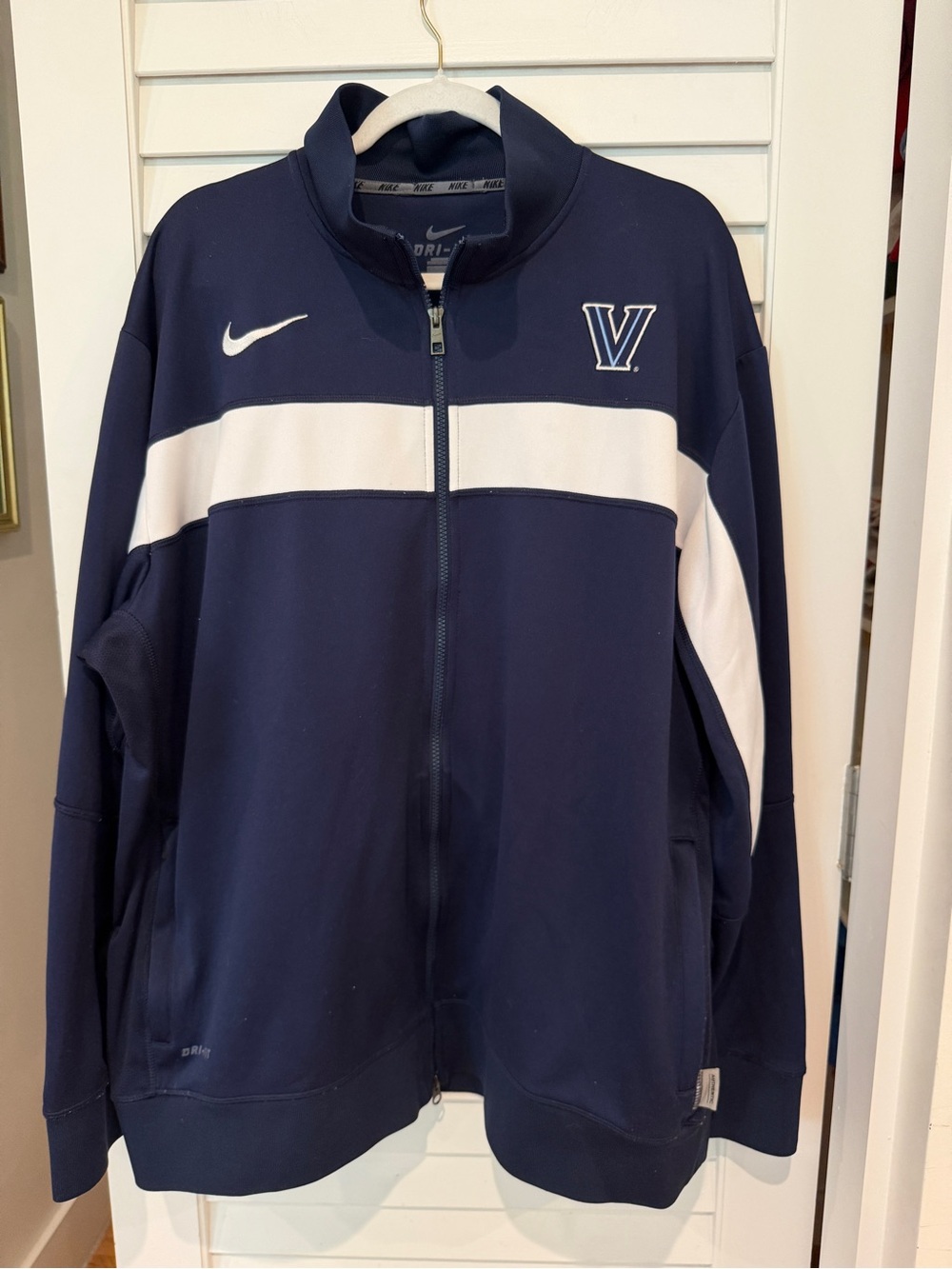 Nike Villanova Full Zip Track Jacket Sz XXL Navy Wildcats Dri-Fit